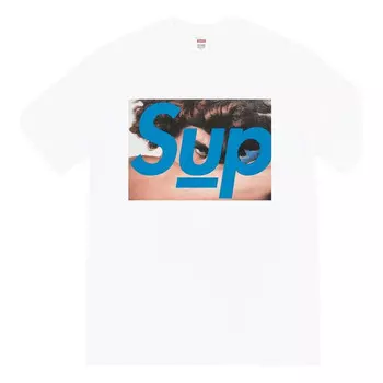 Футболка undercover face t-shirt 'white blue' Supreme, белый