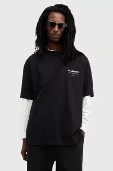 Футболка UNDERGROUND из хлопка AllSaints, черный