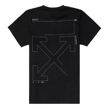 Футболка unfinished loose round neck short sleeve black Off-White, черный