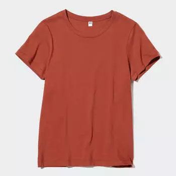 Футболка Uniqlo 100% Supima Cotton Crew Neck, красный