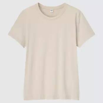 Футболка Uniqlo 100% Supima Cotton, натуральный