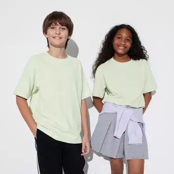Детская футболка Uniqlo, светло-зеленый