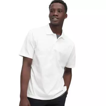 Футболка Uniqlo AIRism Polo Short Sleeve, белый