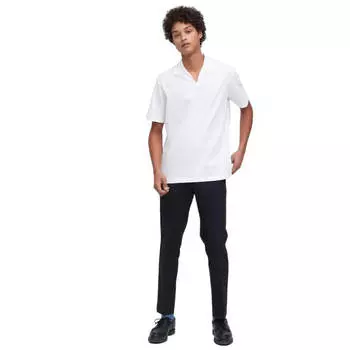 Футболка Uniqlo AIRism Polo Skipper Collar, белый