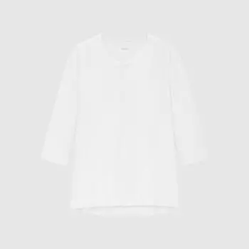 Футболка Uniqlo AIRism с открытым передом и круглым вырезом, белый