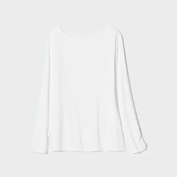 Футболка Uniqlo Airism UV с круглым вырезом, белый