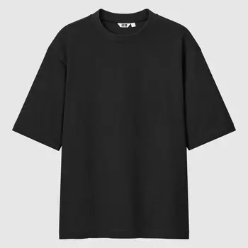 Футболка Uniqlo Cotton Oversized, черный
