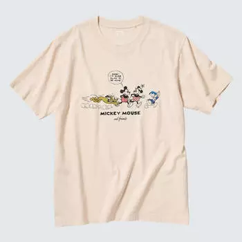 Футболка Uniqlo Disney Beyond Time UT Graphic, кремовый