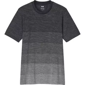 Футболка Uniqlo Dry-EX Crew Neck, темно-серый