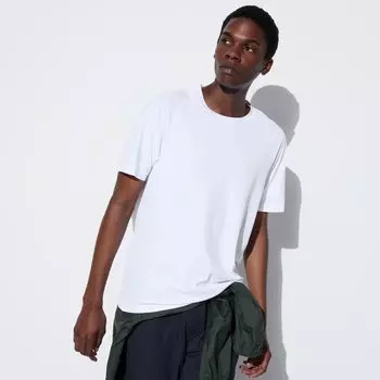 Футболка Uniqlo Dry EX с круглым вырезом, белый