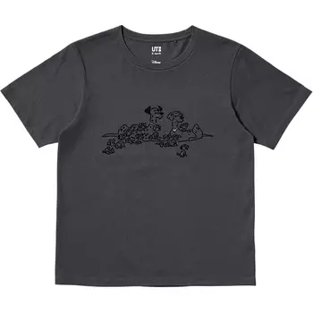Футболка Uniqlo х Yu Nagaba Collaboration, темно-серый