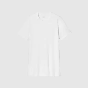 Футболка Uniqlo Heattech с круглым вырезом и короткими рукавами, белый