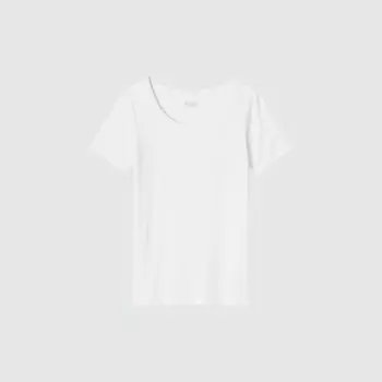 Футболка UNIQLO Heattech с U-образным вырезом, белый
