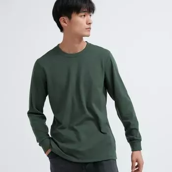 Футболка Uniqlo Heattech Ultra Warm, темно - зеленый