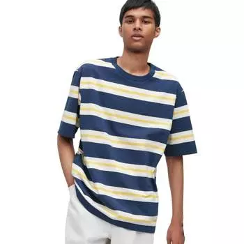 Футболка Uniqlo Oversized Striped, синий