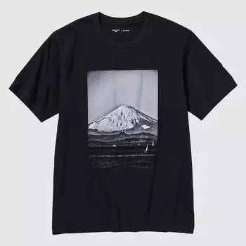 Футболка Uniqlo Peace For All Daido Moriyama с графикой, черный