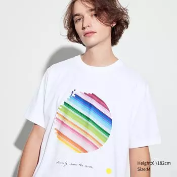 Футболка Uniqlo Peace For All Emmanuel Muro, белый