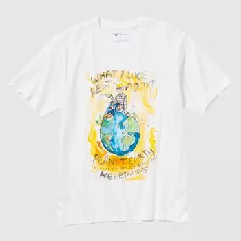 Футболка Uniqlo Peace For All Marni с коротким рукавом, белый