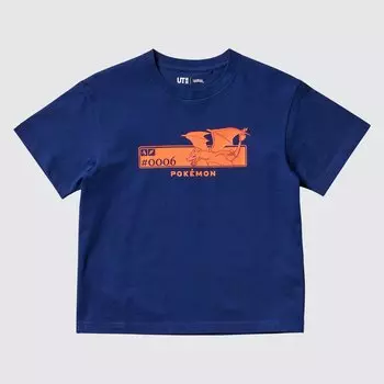 Футболка UNIQLO Pokemon: New Adventure UT, темно-синий