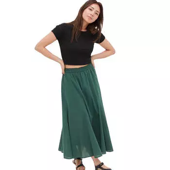 Футболка Uniqlo Ribbed Cropped, чёрный