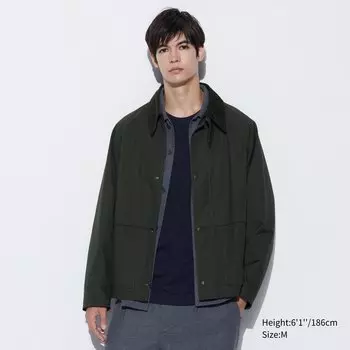Футболка Uniqlo с круглым вырезом и длинными рукавами, темно-синий
