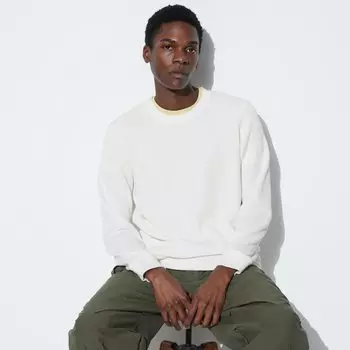 Футболка Uniqlo с круглым вырезом, молочный