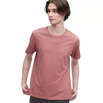 Футболка Uniqlo Supima Cotton Crew Neck Short Sleeved, розовый