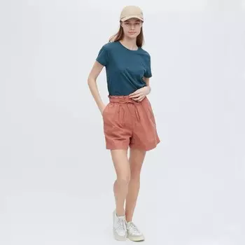 Футболка Uniqlo Supima Cotton Crew Neck Short Sleeved, сине-зеленый