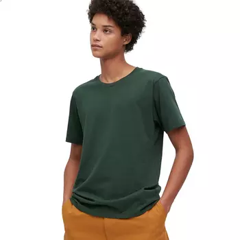 Футболка Uniqlo Supima Cotton Crew Neck Short Sleeved, зеленый