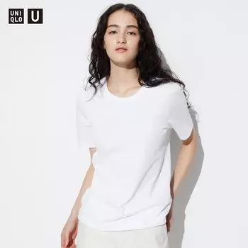 Футболка Uniqlo Supima из хлопка, белый