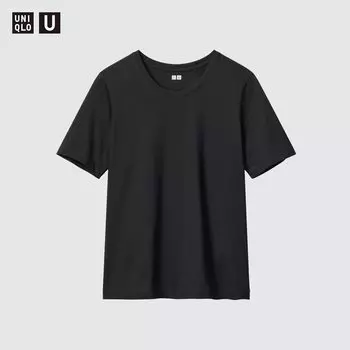 Футболка Uniqlo Supima из хлопка, черный