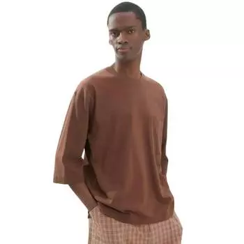 Футболка Uniqlo U Crew Neck 3/4 Sleeved, коричневый