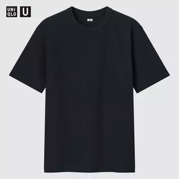Футболка Uniqlo U с круглым вырезом и короткими рукавами Uniqlo, черный
