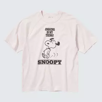 Футболка Uniqlo UT Retro Peanuts, серо-белый