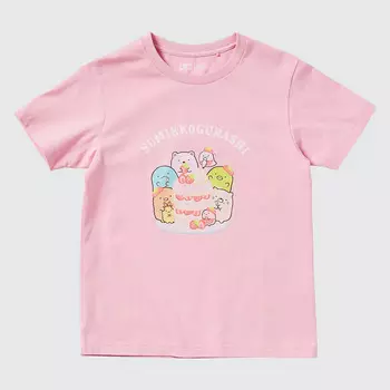 Футболка Uniqlo UT Sumikkogurashi, розовый