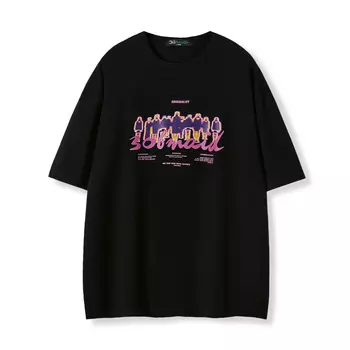 Футболка унисекс 30Braid, бежевый/синий