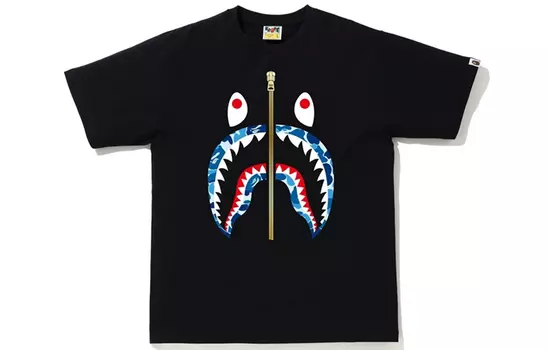 Футболка унисекс A BATHING APE, Белый/Синий/Золотой