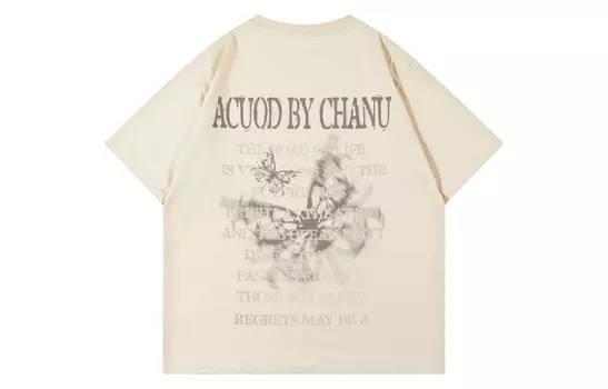 Футболка унисекс Acuod By Chanu, Черные абрикосовые шорты (комплект из 2 предметов)