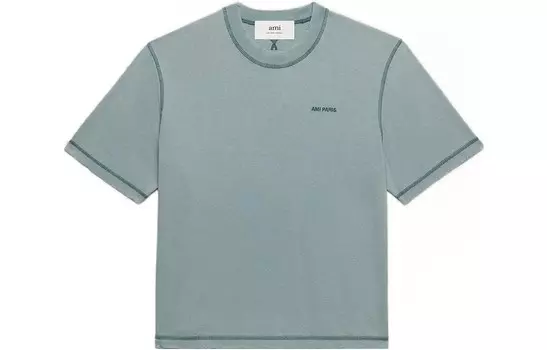 Футболка унисекс аквамаринового цвета Amiparis, цвет Aquamarine color
