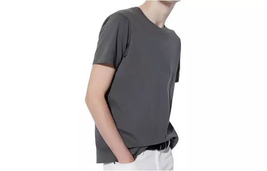 Футболка унисекс Асфальт Серый Uniqlo, серый