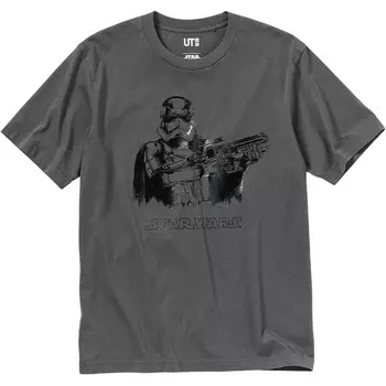 Футболка унисекс Асфальт Серый Uniqlo, серый