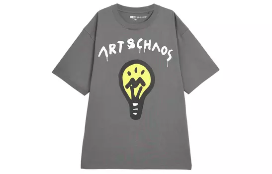 Футболка унисекс асфальтово-серые UNIQLO, Asphalt Gray