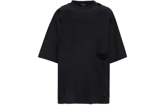 Футболка Balenciaga с дырками, черный
