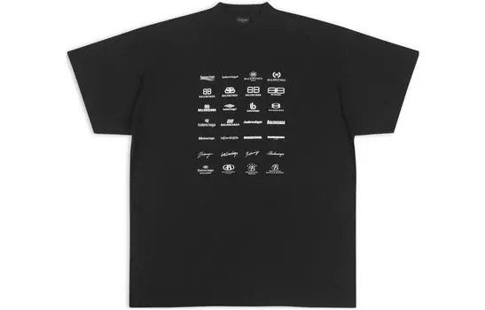 Футболка Balenciaga Archives Logos, черный