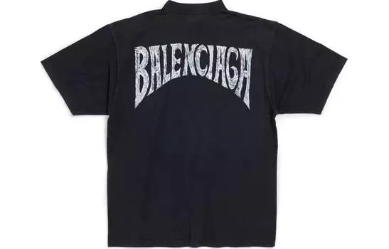 Футболка Balenciaga Unisex с логотипом, черный