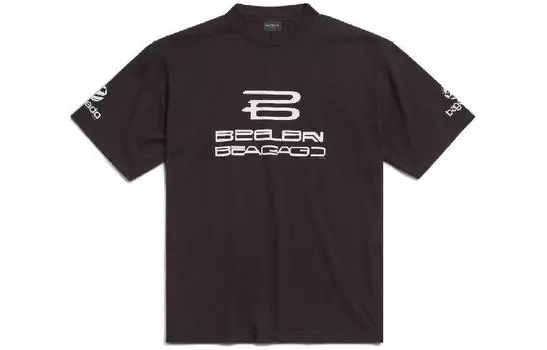 Футболка Balenciaga Ai Generated, черный