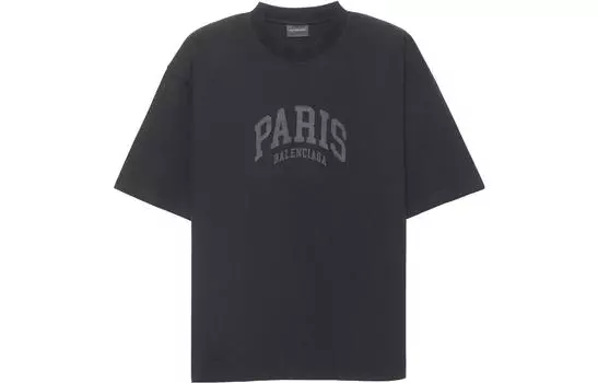 Футболка Balenciaga Paris Logo, черный