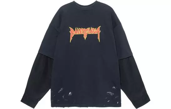 Футболка Balenciaga Metal Logo, черный
