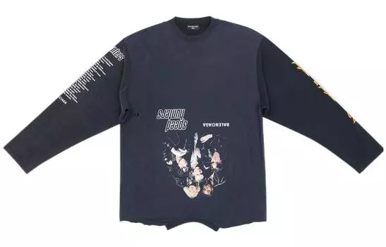 Футболка Balenciaga Upside Down, черный