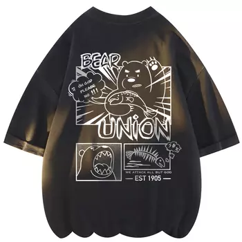 Футболка унисекс Bear Union, Черный (без темно-синего цвета той же марки)